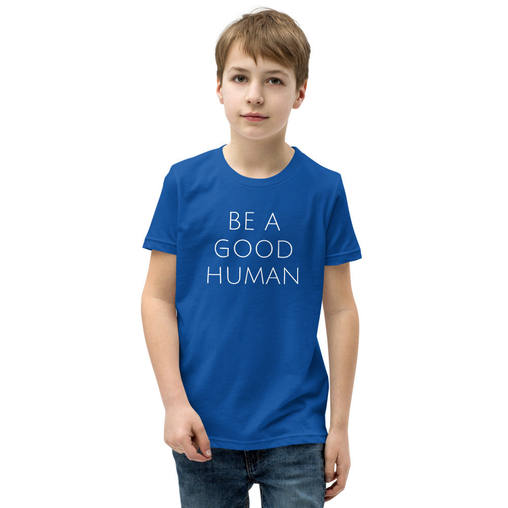 NEW Be a Good Human Kids T-Shirt - Olive & Auger