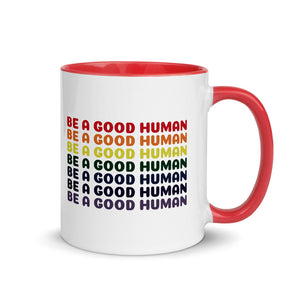 Rainbow Good Human Mug - Olive & Auger